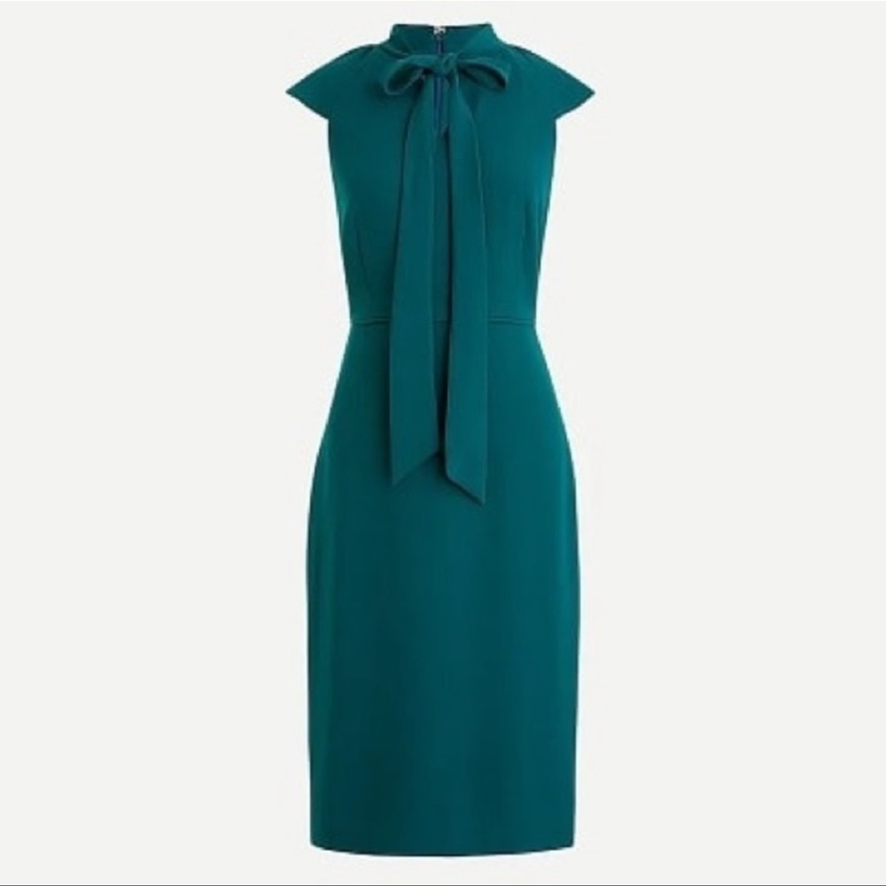 NWT J.Crew Tie Front Sheath In Crepe Poly Lined Mid-Length Size: 20T